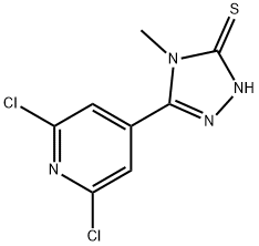 5-(2,6-DICHLORO-4-PYRIDYL)-4-METHYL-4H-1,2,4-TRIAZOLE-3-THIOL Struktur