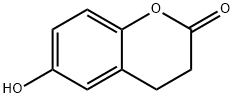 3,4-dihydro-6-hydroxy-2H-1-benzopyran-2-one Struktur