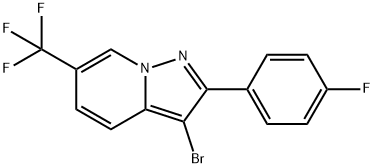 3-BROMO-2-(4-FLUOROPHENYL)-6-(TRIFLUOROMETHYL)PYRAZOLO[1,5-A]PYRIDINE Struktur