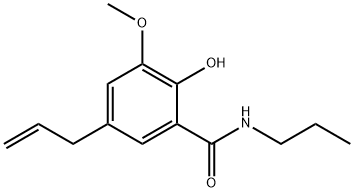 5-Allyl-2-hydroxy-N-propyl-m-anisamide Struktur