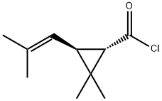 (1S-trans)-2,2-dimethyl-3-(2-methylprop-1-enyl)cyclopropanecarbonyl chloride  Struktur