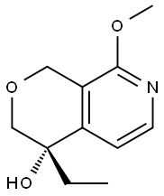 1H-Pyrano[3,4-c]pyridin-4-ol,4-ethyl-3,4-dihydro-8-methoxy-,(4S)-(9CI) Struktur