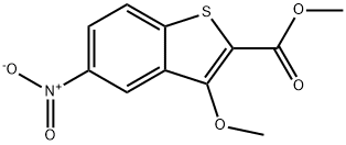 methyl 3-methoxy-5-nitrobenzo[b]thiophene-3-carboxylate  Struktur