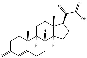 4-pregnene-3,20-dione-21-oic acid Struktur