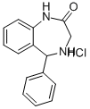 (R,S)-1,3,4,5-TETRAHYDRO-5-PHENYL-2H-1,4-BENZODIAZEPIN-2-ONE HYDROCHLORIDE Struktur