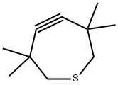 3,3,7,7-Tetramethyl-5-thiacycloheptyne Struktur