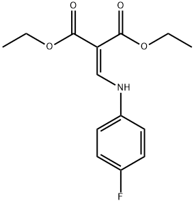 (4-FLUOROPHENYLAMINO)METHYLENEMALONIC ACID DIETHYL ESTER Struktur