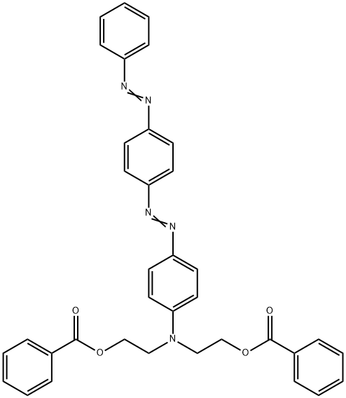 2-[2-benzoyloxyethyl-[4-(4-phenyldiazenylphenyl)diazenylphenyl]amino]ethyl benzoate Struktur