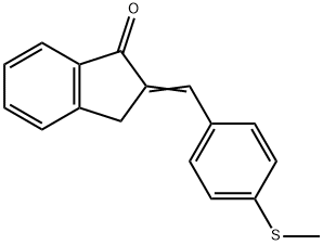 2-{(Z)-[4-(methylsulfanyl)phenyl]methylidene}-1H-inden-1(3H)-one Struktur