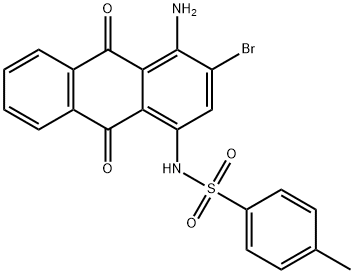 N-(4-amino-3-bromo-9,10-dihydro-9,10-dioxo-1-anthryl)-4-methylbenzenesulphonamide  Struktur