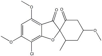 7-Chloro-4,4',6-trimethoxy-6'-methylspiro[benzofuran-2(3H),1'-cyclohexane]-2',3-dione Struktur