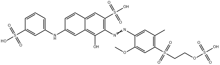 4-hydroxy-3-[[2-methoxy-5-methyl-4-[[2-(sulphooxy)ethyl]sulphonyl]phenyl]azo]-6-[(3-sulphophenyl)amino]naphthalene-2-sulphonic acid Struktur