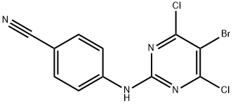 BENZONITRILE, 4-[(5-BROMO-4,6-DICHLORO-2-PYRIMIDINYL)AMINO]-