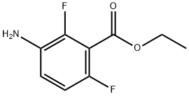 Benzoic acid, 3-amino-2,6-difluoro-, ethyl ester (9CI) Struktur