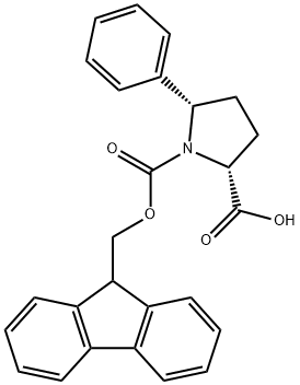 (2R,5S)-FMOC-5-PHENYL-PYRROLIDINE-2-CARBOXYLIC ACID Struktur