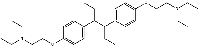 2,2'-[(1,2-diethylethylene)bis(p-phenyleneoxy)]bis(triethyl)amine Struktur