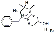 (2alpha,6alpha,11R*)-3-benzyl-1,2,3,4,5,6-hexahydro-6,11-dimethyl-2,6-methano-3-benzazocin-8-ol hydrobromide Struktur