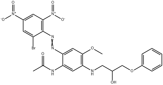 N-[2-[(2-bromo-4,6-dinitrophenyl)azo]-5-[(2-hydroxy-3-phenoxypropyl)amino]-4-methoxyphenyl]acetamide  Struktur