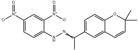 6-[1-[2-(2,4-Dinitrophenyl)hydrazono]ethyl]-2,2-dimethyl-2H-1-benzopyran Struktur