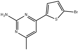 4-(5-BROMO-2-THIENYL)-6-METHYL-2-PYRIMIDINAMINE Struktur