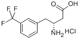 (R)-3-アミノ-4-(3-トリフルオロメチルフェニル)ブタン酸塩酸塩 化學構(gòu)造式