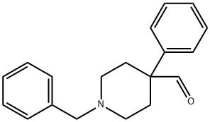 1-benzyl-4-phenylpiperidine-4-carbaldehyde Struktur