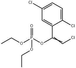 1,4-Dichloro-2-[(Z)-2-chloro-1-diethoxyphosphoryloxy-ethenyl]benzene Struktur