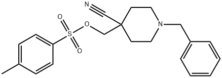 (1-Benzyl-4-cyanopiperidin-4-yl)methyl 4-methylbenzenesulfonate Struktur