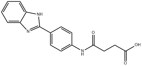 4-[[4-(1H-benzimidazol-2-yl)phenyl]amino]-4-keto-butyric acid Struktur