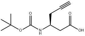 BOC-(S)-3-アミノ-5-ヘキシン酸 化學構造式