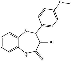 (2S,3S)-3-HYDROXY-2-(4-METHOXY-PHEN YL)-2,3-DIHYDRO-5H-BENZO[B][1,4]THI AZEPIN-4-ONE Struktur