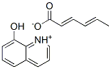 8-hydroxyquinolinium (E,E)-hexa-2,4-dienoate Struktur