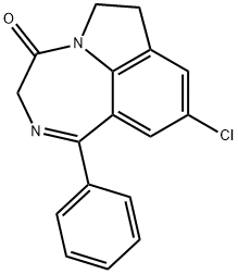 9-Chloro-6,7-dihydro-1-phenylpyrrolo[3,2,1-jk][1,4]benzodiazepin-4(3H)-one Struktur