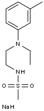 sodium N-[2-(N-ethyl-m-toluidino)ethyl]methanesulphonamidate Struktur