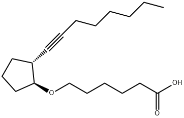 6-[(2R)-2-oct-1-ynylcyclopentyl]oxyhexanoic acid Struktur