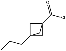 Bicyclo[1.1.1]pentane-1-carbonyl chloride, 3-propyl- (9CI) Struktur