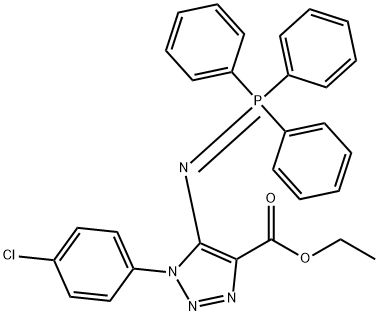 1-(4-Chlorophenyl)-5-[(triphenylphosphoranylidene)amino]-1H<br>-1,2,3-triazole-4-carboxylic acid ethyl ester Struktur