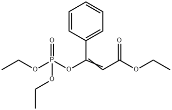 ethyl (Z)-3-diethoxyphosphoryloxy-3-phenyl-prop-2-enoate Struktur