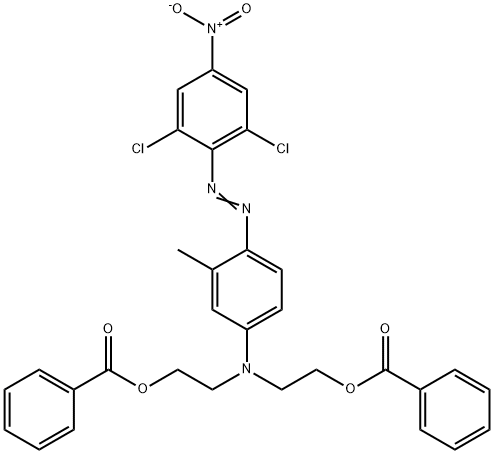 2,2'-[[4-[(2,6-Dichloro-4-nitrophenyl)azo]-3-methylphenyl]imino]bisethanol dibenzoate Struktur