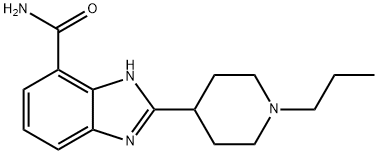 2-(1-Propyl-4-piperidinyl)-1H-benzimidazole-7-carboxamide Struktur