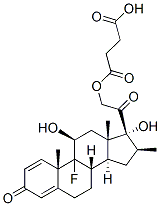 9-fluoro-11beta,17,21-trihydroxy-16beta-methylpregna-1,4-diene-3,20-dione 21-(hydrogen succinate)  Struktur