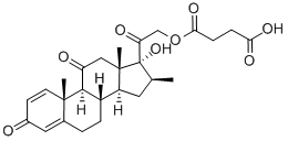 Meprednisone hemisuccinate Struktur