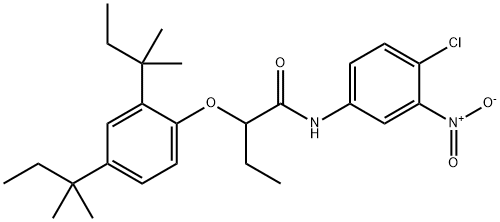 4'-chloro-2-(2,4-di-tert-pentylphenoxy)-3'-nitrobutyranilide Struktur