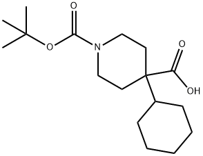 BOC-4-CYCLOHEXYL-PIPERIDINE-4-CARBOXYLIC ACID Struktur