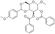 Methyl-4,6-di-O-(4-methoxybenzylidene)-2,3-di-O-benzoyl-α-D-glucopyranoside Struktur