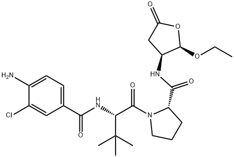 (S)-1-((S)-2-(4-amino-3-chlorobenzamido)-3,3-dimethylbutanoyl)-N-((2R,3S)-2-ethoxy-5-oxotetrahydrofuran-3-yl)pyrrolidine-2-carboxamide