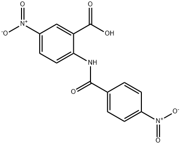 5-Nitro-N-[p-nitrobenzoyl]anthranic acid Struktur