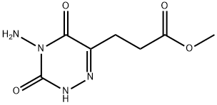 1,2,4-Triazine-6-propanoic acid, 4-amino-2,3,4,5-tetrahydro-3,5-dioxo-, methyl ester (9CI) Struktur