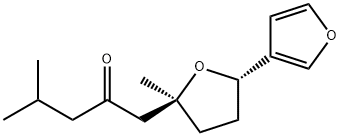 (-)-4-Methyl-1-[(2S,5S)-tetrahydro-5-(3-furyl)-2-methylfuran-2-yl]-2-pentanone Struktur