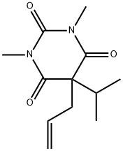 1,3-Dimethyl-5-isopropyl-5-allylpyrimidine-2,4,6(1H,3H,5H)-trione Struktur